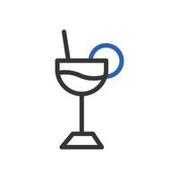 drinken icoon duokleur blauw grijs zomer strand symbool illustratie. vector