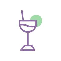 drinken icoon duotoon Purper groen zomer strand symbool illustratie vector