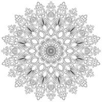 bloem mandala. wijnoogst decoratief elementen. oosters patroon, vector illustratie. islam, poef motieven. kleur boek bladzijde