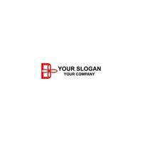 b bloem logo ontwerp vector