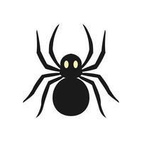 een zwart spin met geel ogen Aan een wit achtergrond vector