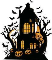 halloween lantaarn papercut vector