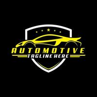 automotive sport auto shiled logo ontwerp vector