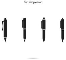 pen gemakkelijk icoon, vector illustratie.