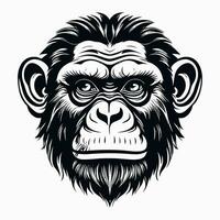 aap vector logo gemakkelijk realistisch natuur primaat Afrika gorilla zijdeaapje chimpansee kunst tekening illustratie wild dier