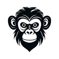 aap vector logo gemakkelijk realistisch natuur primaat Afrika gorilla zijdeaapje chimpansee kunst tekening illustratie wild dier