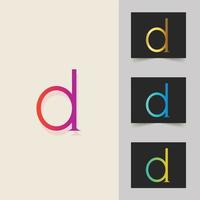 d letter logo professioneel abstract verloopontwerp vector