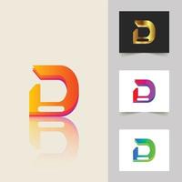 d letter logo professioneel abstract ontwerp vector