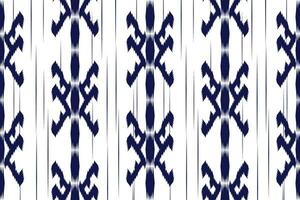 etnisch ikat naadloos patroon in stam. aztec meetkundig etnisch ornament afdrukken. ikat patroon stijl. ontwerp voor achtergrond, behang, illustratie, kleding stof, kleding, tapijt, textiel, batik, borduurwerk. vector