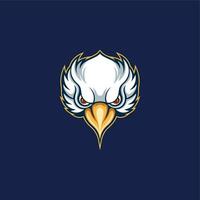 gemakkelijk adelaar hoofd logo embleem vector
