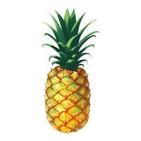 ananas geïsoleerd gedetailleerd hand- getrokken schilderij illustratie vector