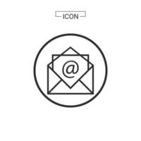 e-mail icoon. e-mail symbool grafiek voor web icoon collecties vector