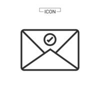 e-mail icoon. e-mail symbool grafiek voor web icoon collecties vector