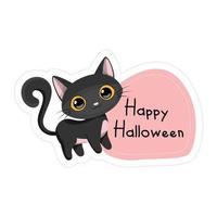 gelukkige halloween-sticker vector