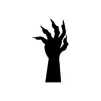 zombie hand- icoon vector. hand- illustratie teken. halloween symbool. vector