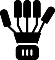 robot hand- glyph icoon vector