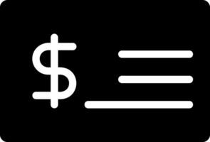 glyph-pictogram bankcheque vector