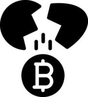 bitcoin glyph-pictogram vector