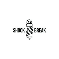 schok breker suspensie logo ontwerp vector