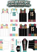 naadloos lijnen Jersey ontwerp sportkleding lay-out sjabloon vector