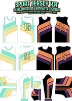 gemakkelijk strepen Jersey ontwerp sportkleding lay-out sjabloon vector