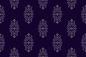 Purper kruis steek traditioneel etnisch patroon paisley bloem ikat achtergrond abstract vector