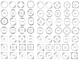 bloemen kransen, groot reeks van bloemen ronde kaders vector illustratie. perfect voor uitnodigingen, groet kaarten, citaten, blogs, bruiloft lijsten, posters en meer