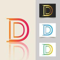 d letter logo professioneel abstract ontwerp vector
