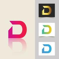 d letter logo professioneel abstract ontwerp vector