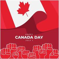 de jeugd van canada viert de canada-dag. vector