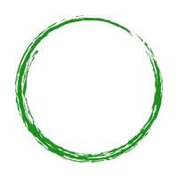groen inkt borstel beroerte cirkel kader vector