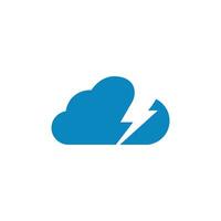 wolk donder logo sjabloon, wolk flash logo ontwerpen vector