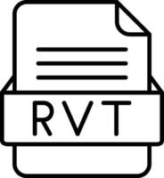 rvt het dossier formaat lijn icoon vector