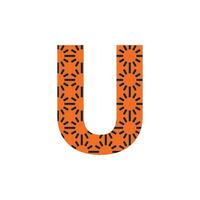 u brief logo of u tekst logo en u woord logo ontwerp. vector