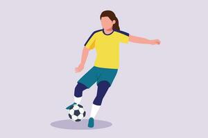 grappig vrouw Amerikaans voetbal spelers concept. gekleurde vlak vector illustratie geïsoleerd.