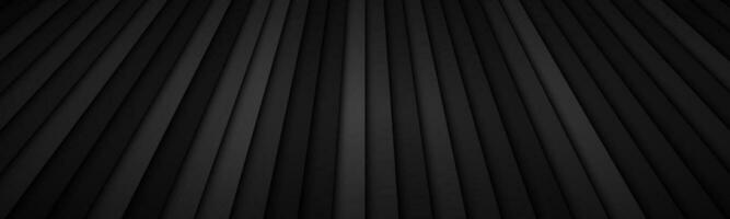 abstracte streepkop met verschillende transparanten. zwarte metalen geometrische achtergrond met donker verloop. eenvoudige banner vector