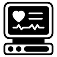 ekg machine icoon illustratie, voor web, app, infografisch, enz vector