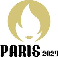 Parijs 2024 olympisch spellen officieel symbool logo abstract ontwerp vector illustratie