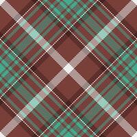 textiel plaid naadloos van controleren achtergrond kleding stof met een Schotse ruit structuur patroon vector. vector