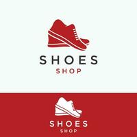 Mannen schoen logo sjabloon ontwerp voor rennen of sport.logo voor schoen winkel, mode en bedrijf. vector