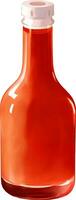 rood ketchup tomaat of rood chili saus gedetailleerd hand- getrokken illustratie vector geïsoleerd