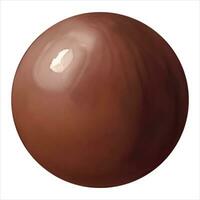 melkachtig chocola bal geïsoleerd gedetailleerd hand- getrokken schilderij illustratie vector