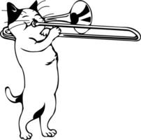 verzameling van muziek- kat spelen saxofoon vector