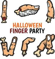 halloween vinger partij pak vector