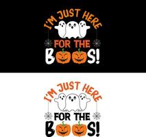 halloween t-shirt. ik ben alleen maar hier voor de boos. vector