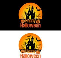 halloween t-shirt. gelukkig halloween. vector