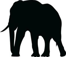 silhouet van een olifant vector