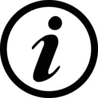 informatie icoon. info punt icoon zwart. helpen logo. info gemakkelijk teken vector