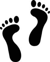 menselijk voet afdrukken wandelen vector. twee voeten van single vrouw icoon. voetstappen teken voetafdruk. vrouw voeten stappen vector