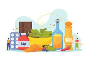 magnesium voedingsmiddelen samenstelling vector